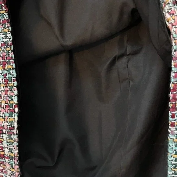 Loft Tweed Above Knee Skirt Womens Sz 2 Easter Career Wear Lined Mod Preppy - Picture 5 of 6